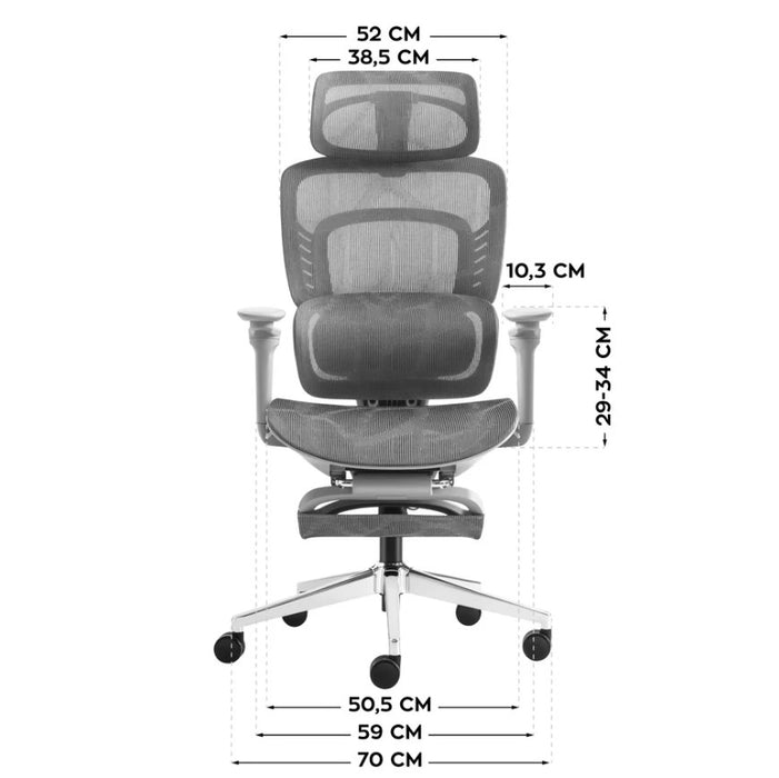 Visioner 8.3 Grey N office chair