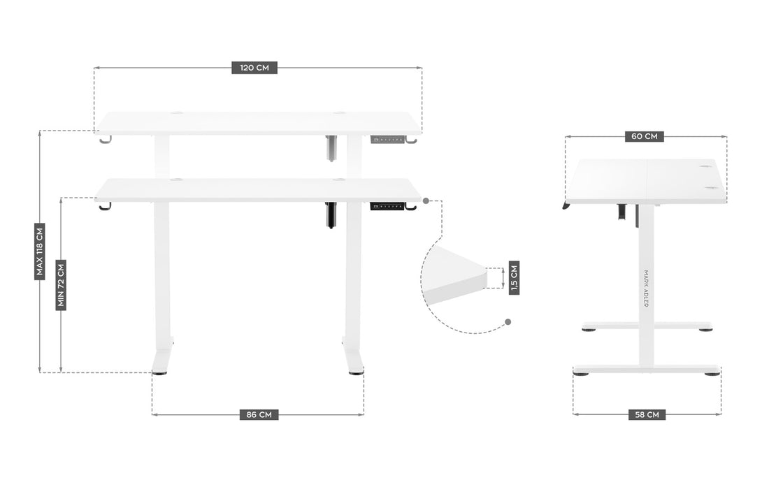 Electric desk MA-Leader 7.0 White