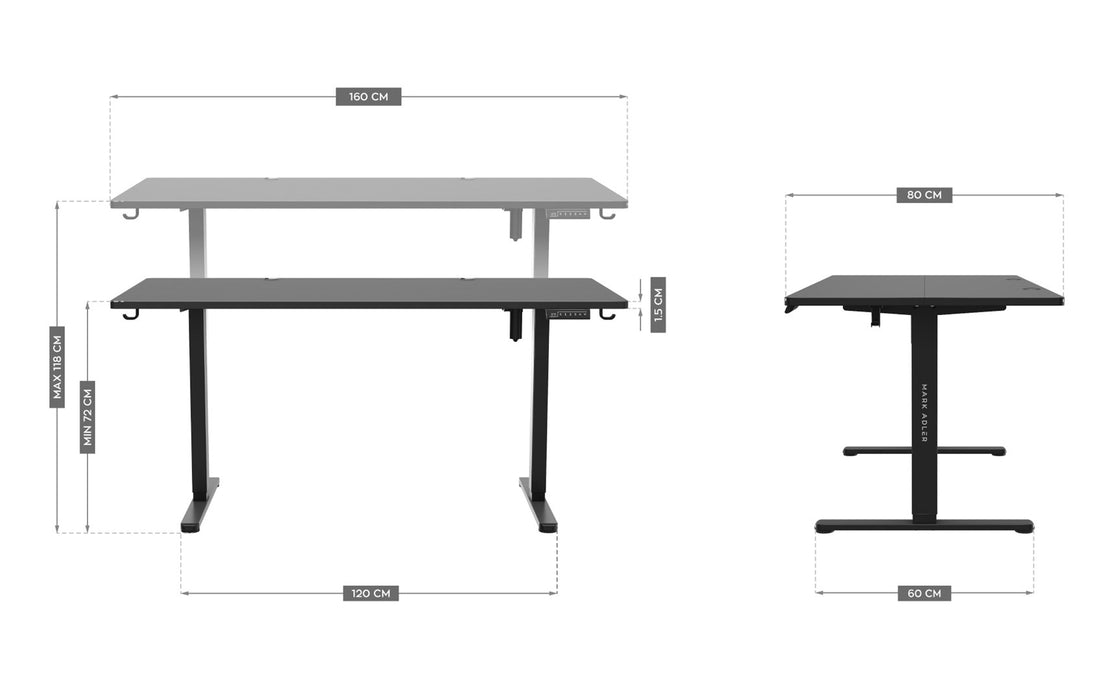 Electric desk MA-Leader 7.6 Black