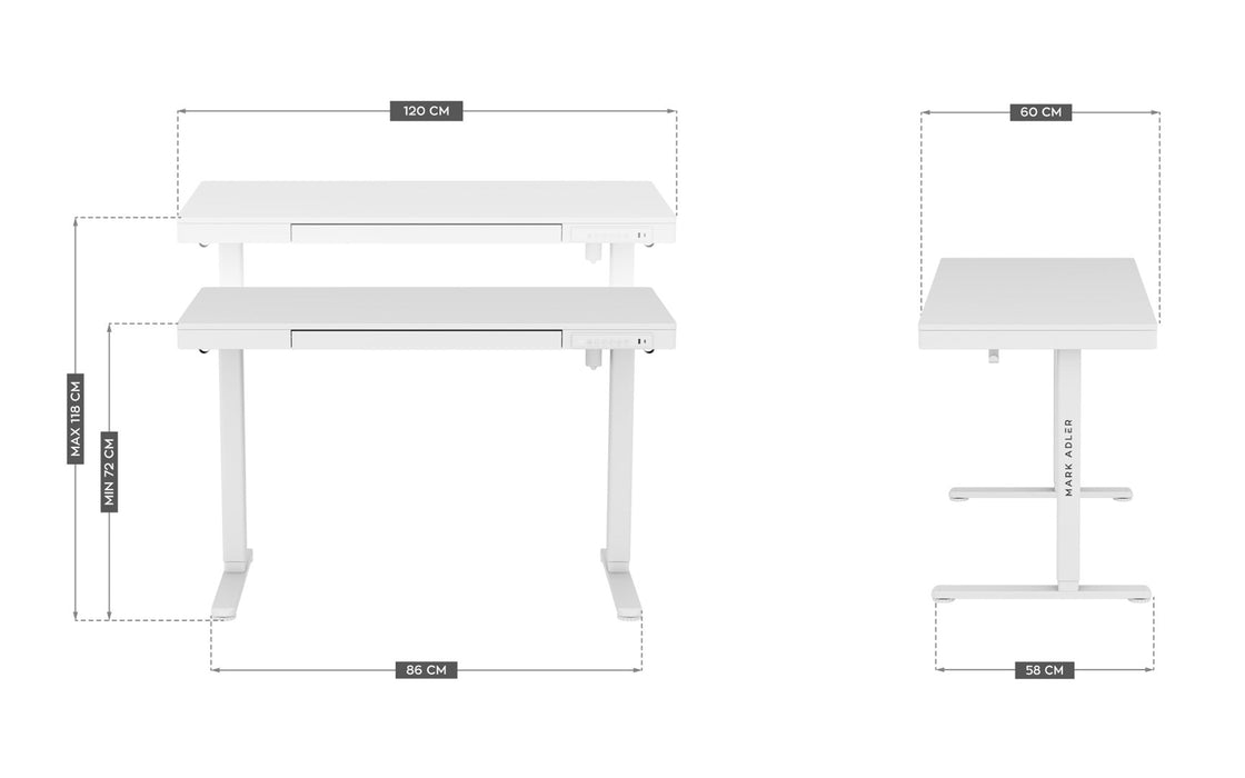 Electric desk MA-Leader 8.2 White