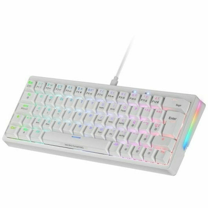 Gaming Keyboard Mars Gaming MKMINIPROWYES Qwerty US White