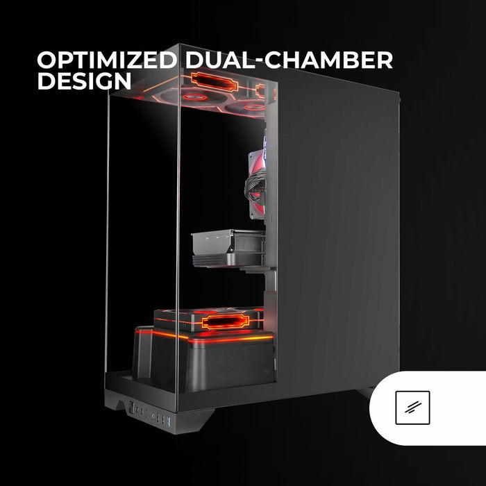ATX Semi-tower Box Mars Gaming MCPRISMA Black