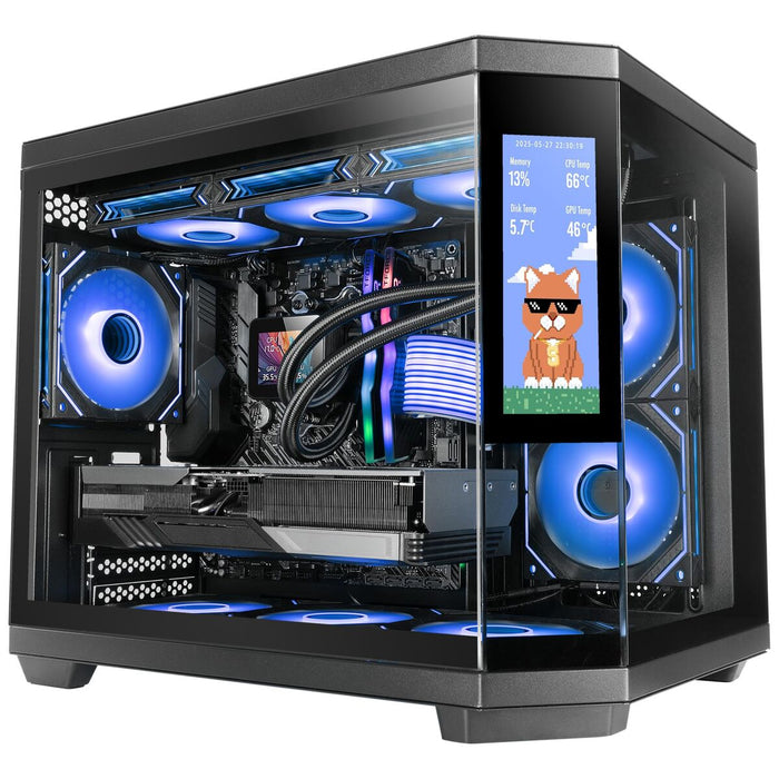 ATX Semi-tower Box Mars Gaming MC3TCORELCDM Black