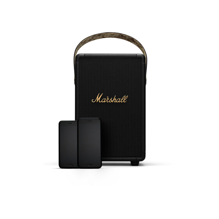 Bluetooth speaker MARSHALL TUFTON BLACK & BRASS 40 W, BLUETOOTH, BATTERY UP TO 20 HOURS, BLACK