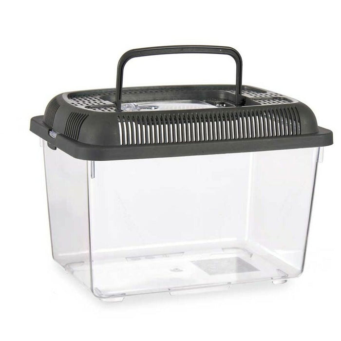 Fish tank Mascow Anthracite Plastic 3 L 17 x 16 x 24 cm With handle Medium (12 Units)