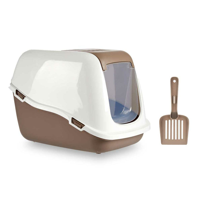 Cat Litter Box Mascow White Beige Plastic 39,7 x 57 x 39 cm 39,7 x 32,5 x 57 cm (6 Units)