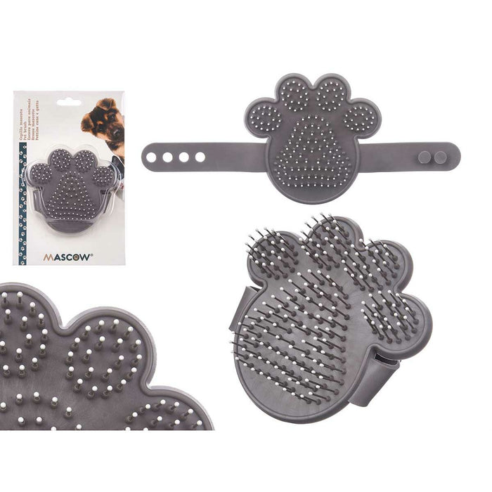 Dog Brush Mascow Grey 10,5 x 10 x 3 cm (12 Units)