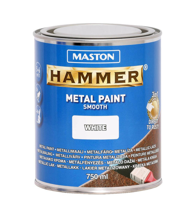 HAMMER PAINT 3B1 SMOOTH WHITE 0.75L
