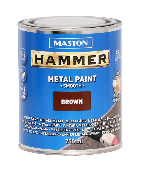 HAMMER PAINT 3B1 SMOOTH BROWN 0.75L