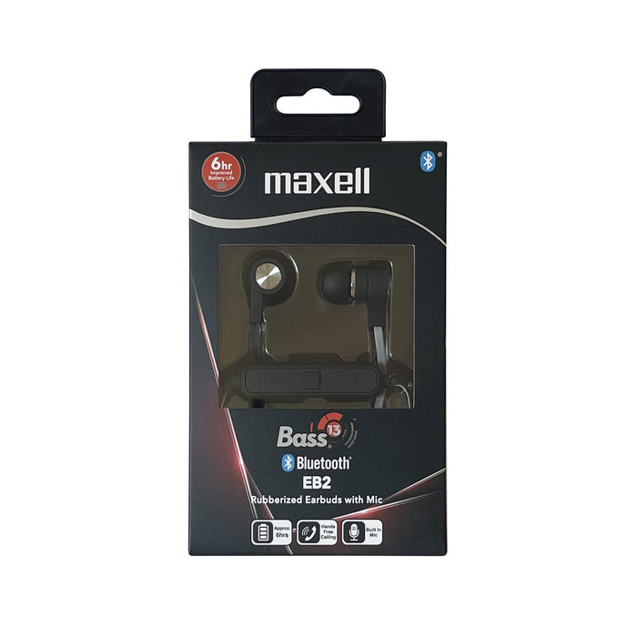 Headphones with microphone, Bluetooth B13-EB2 BASS 13, black, MAXELL