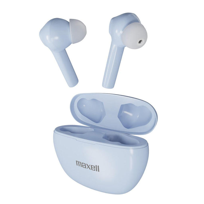 Bluetooth headphones with docking box MAXELL Dynamic, True Wireless, Blue