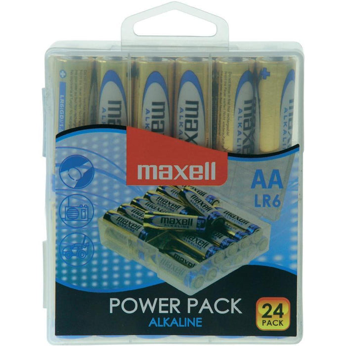 Alkaline batteries MAXELL LR6 1.5V AA 24 pcs. blister PVC case