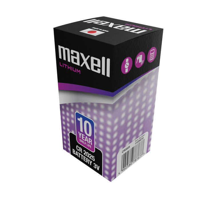 Lithium button battery MAXELL CR2025 3 V