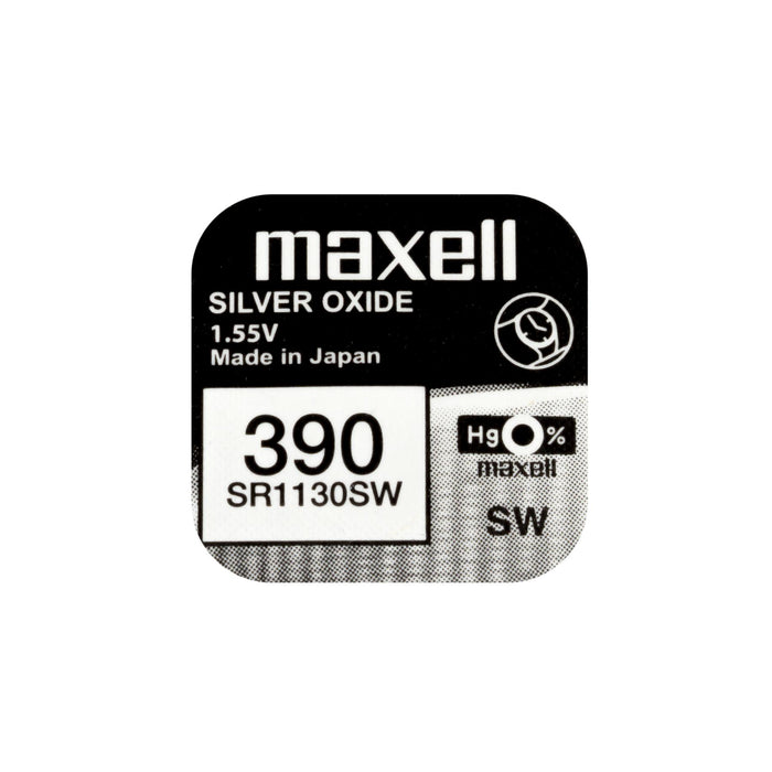 Button battery silver MAXELL SR1130 SW /AG10/ 389/390/ 1.55V