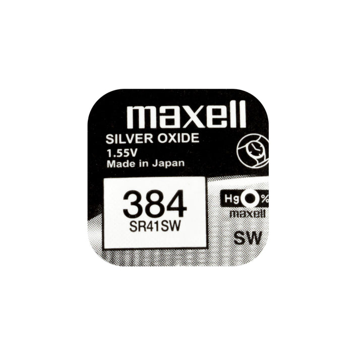 Button battery silver MAXELL SR41 SW /384/ AG3 1.55V
