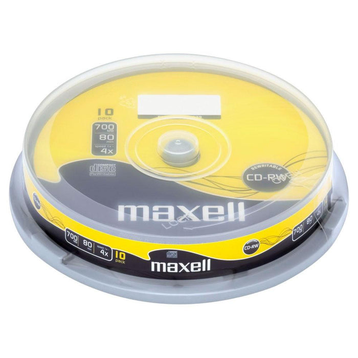 CD-RW80 MAXELL, 700MB, 52x read 4x write, 10 pcs