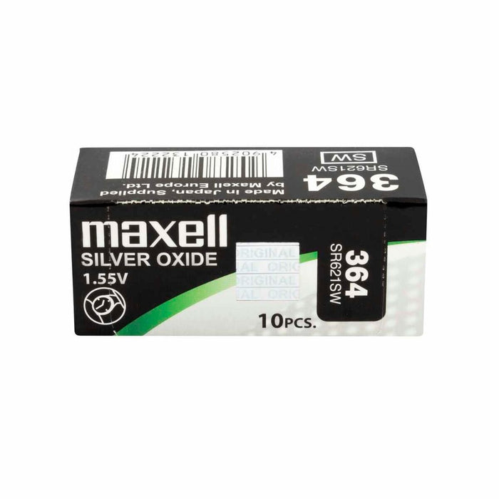 Button battery silver MAXELL SR621SW /364/AG1/