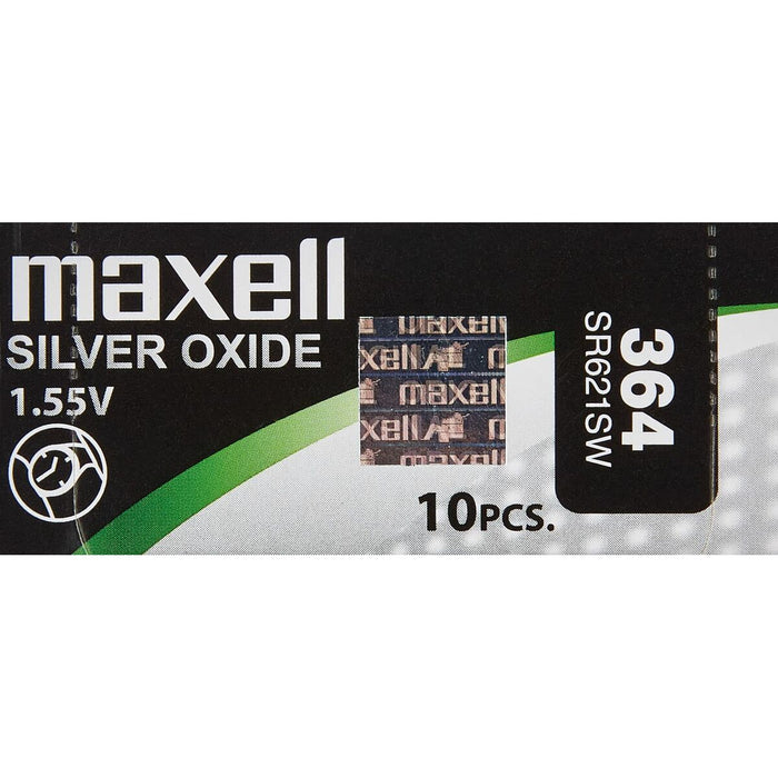 Button battery silver MAXELL SR621SW /364/AG1/