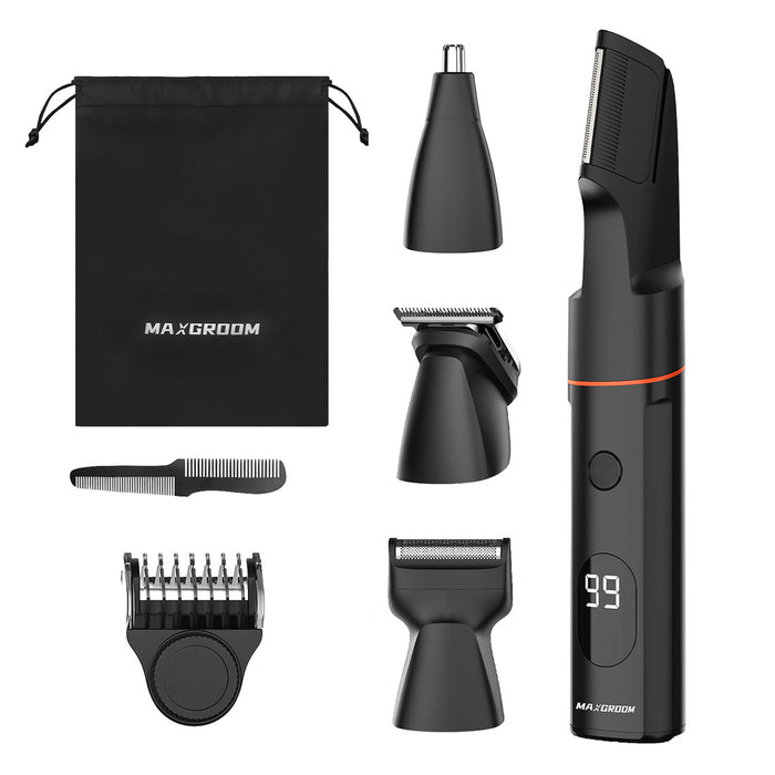 MAXGROOM LK-881 multifunctional trimmer with replaceable tips - black