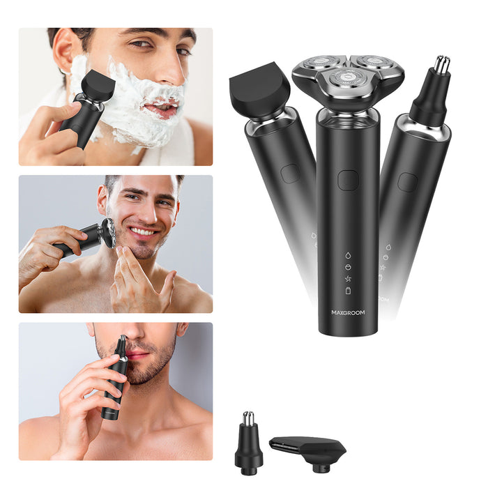 MAXGROOM BS-8012A 3-in-1 Electric Shaver - Black