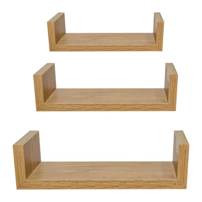 MAXHOME WALL SHELF SET 3 PCS. OAK - Етажерки и рафтове<<<Мебели и обков<<<Мебели и интериор<<<Praktiker