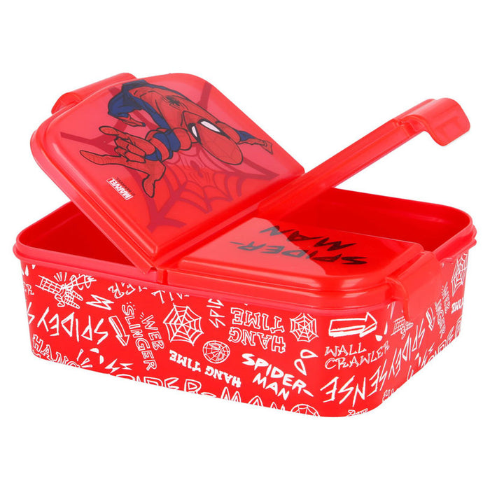 SPIDERMAN FOOD BOX WITH 3 COMPARTMENTS MAXHOME
