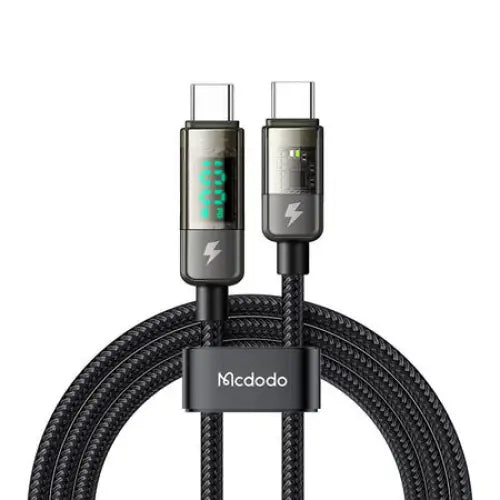 Mcdodo CA-3611 USB-C to USB-C cable auto power off PD 100W 1.8m (black) - USB-C to USB-C<<<USB cables<<<GSM