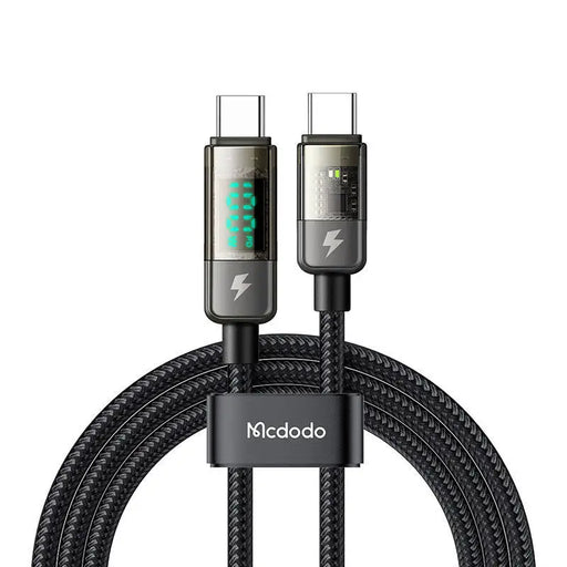 Mcdodo CA-3611 USB-C to USB-C cable auto power off PD 100W 1.8m (black) - USB-C to USB-C<<<USB cables<<<GSM