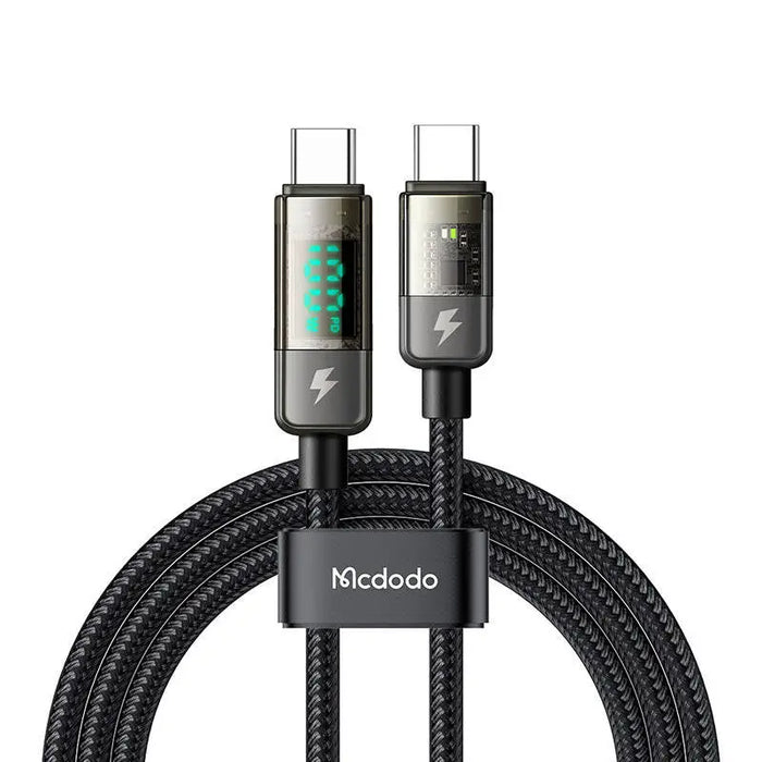 Mcdodo CA-3611 USB-C to USB-C cable auto power off PD 100W 1.8m (black) - USB-C to USB-C<<<USB cables<<<GSM