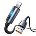 Mcdodo CA-5660 USB-A to Lightning cable with flashing light 1.2m (black) - USB to Lightning<<<USB cables<<<GSM