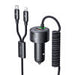 Mcdodo CC-0370 car charger USB-C Lightning 120W retractable cables - Car chargers<<<Chargers<<<GSM