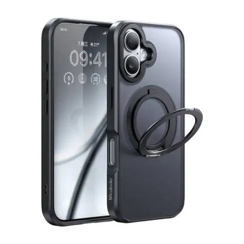 McDodo PC-4930 MagSafe case for iPhone 16 with stand (black) - Protective cases for smartphones<<<Cases<<<GSM