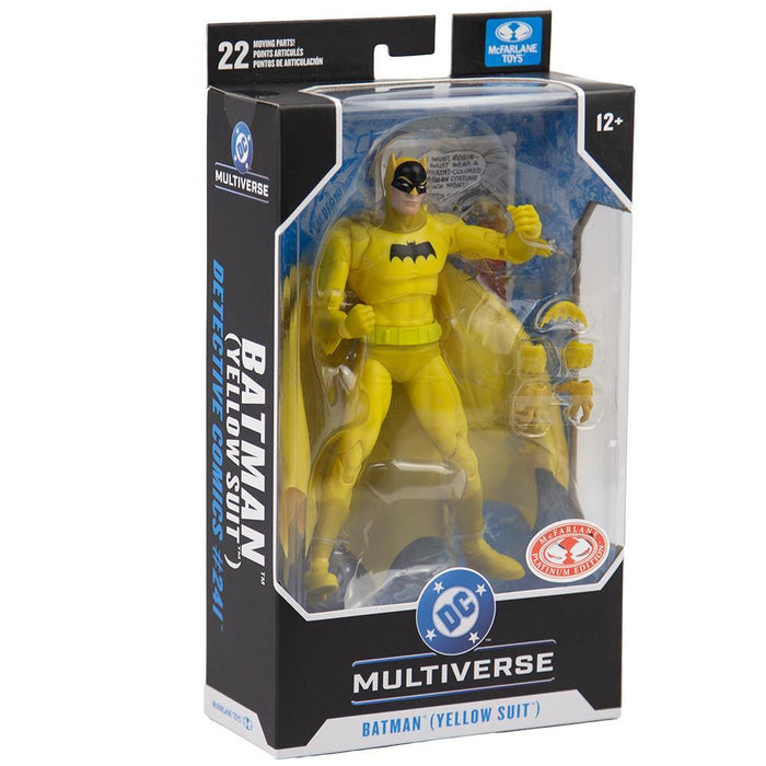 McFarlane Toys DC MULTIVERSE Batman Yellow Suit Figure (Detective Comics #241 - Red Platinum Chase