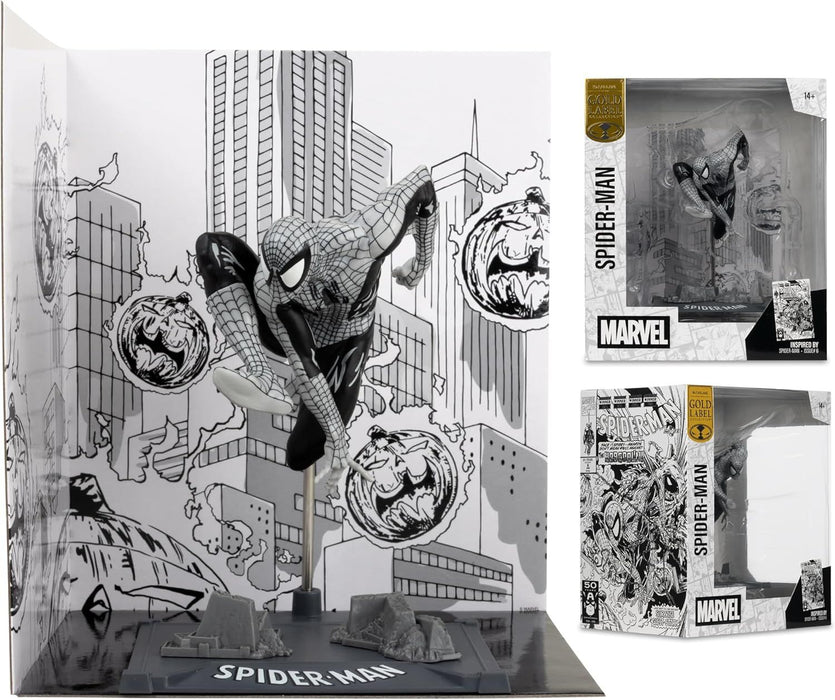 Figure FMarvel Spider-Man (Line Art) 1:10th Scale Collectible with Scene (Spider-Man #6) Gold Label