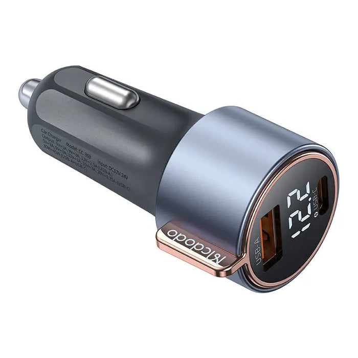 Mcodo CC-5670 75W Digital Display PD 1*USB-A 1*USB-C Car Charger - Car chargers<<<Chargers<<<GSM Accessories<<<InnproXML
