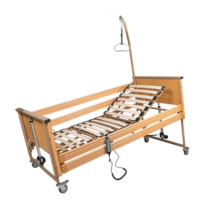 Electric rehabilitation bed carebed smart VITEA CARE Wooden bed surface