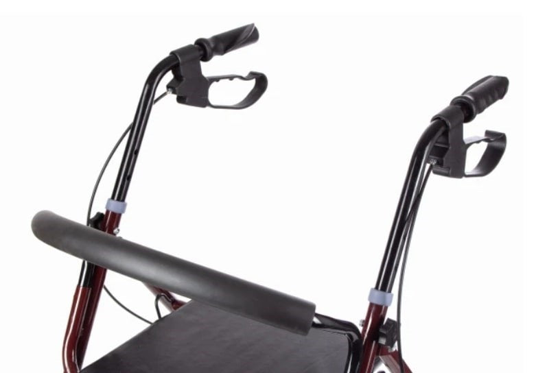 Four-wheel walker with seat function