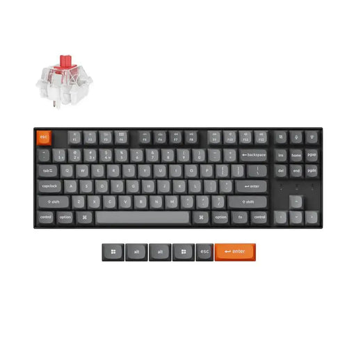 Mechanical keyboard Keychron K8 Max QMK/VIA TKL - Keychron Super Red Switch RGB Backlight - Геймърски