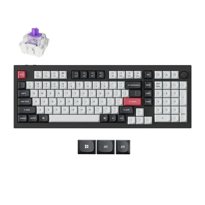 Mechanical keyboard Keychron Q5 HE QMK Carbon Black - Gateron Double-Rail Magnetic Nebula Switch - Геймърски