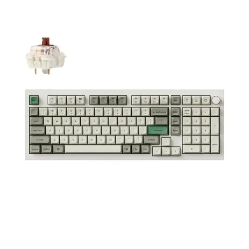 Mechanical keyboard Keychron Q5 Max QMK Shell White - Gateron Jupiter Brown - Геймърски клавиатури<<<Геймърска
