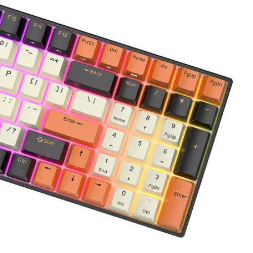 Mechanical keyboard Royal Kludge RK100 RGB brown switch (black-orange) - Wired<<<Keyboards<<<Gaming<<<InnproXML