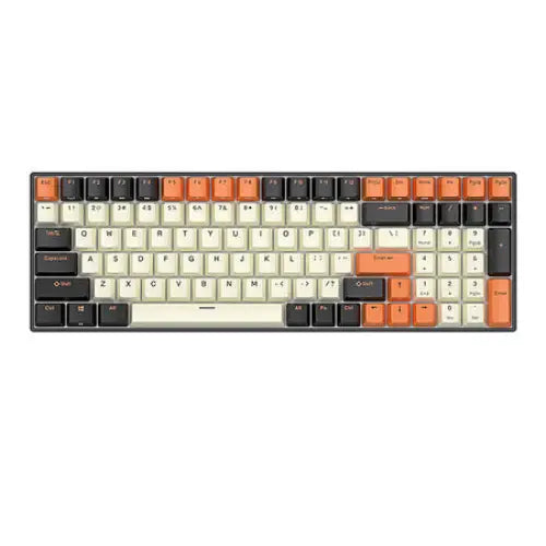Mechanical keyboard Royal Kludge RK100 RGB brown switch (black-orange) - Wired<<<Keyboards<<<Gaming<<<InnproXML