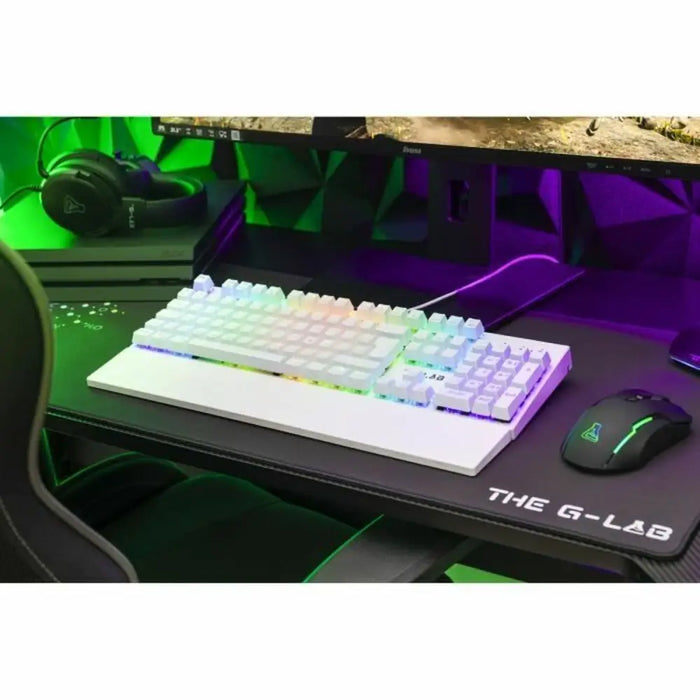 Mechanical keyboard The G-Lab KEYZ RUBIDIUM White Azerty French - Електроника Периферни и резервни части<<<Компютри|