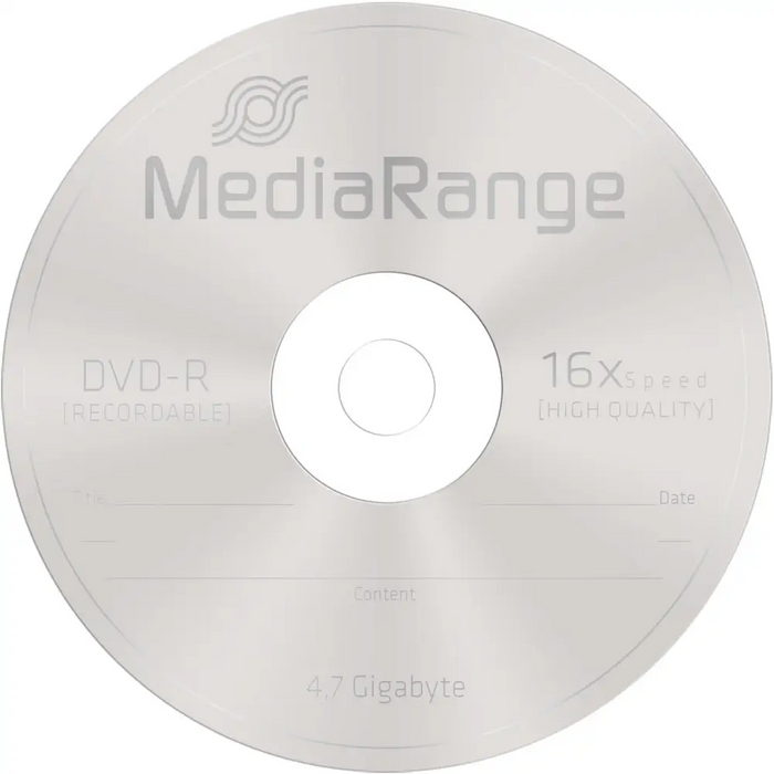 MediaRange DVD-R 4.7 GB|120 minutes 16x speed 10 tracks per spindle - CD/DVD<<<Оптични носители<<<MediaTrade