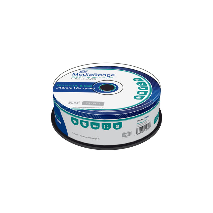 MediaRange DVD+R Dual Layer 240min/8.5Gb 8X (Printable) - 25 pcs. in a reel