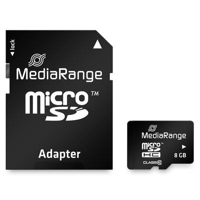 MediaRange Micro SDHC Card 8GB Class 10