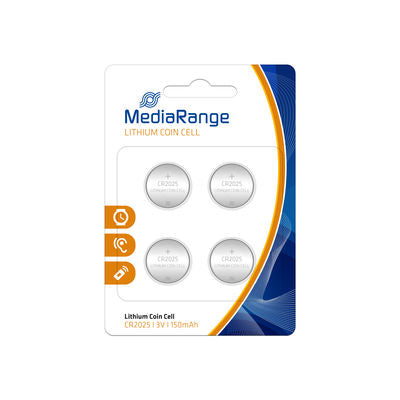 MediaRange Button Lithium Battery, CR2025|3V, 4pcs.