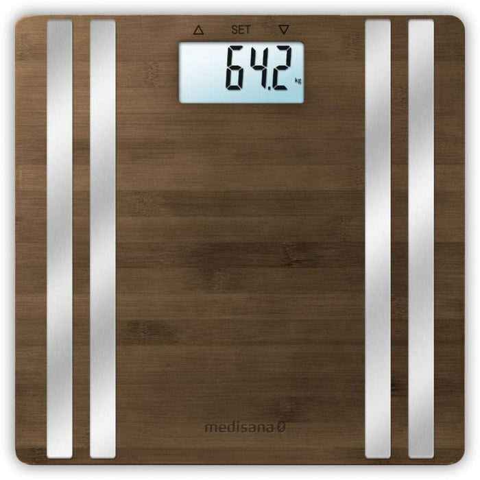 Medisana BS 552 Rectangle Bamboo, Silver Electronic personal scale