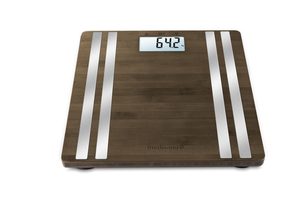 Medisana BS 552 Rectangle Bamboo, Silver Electronic personal scale