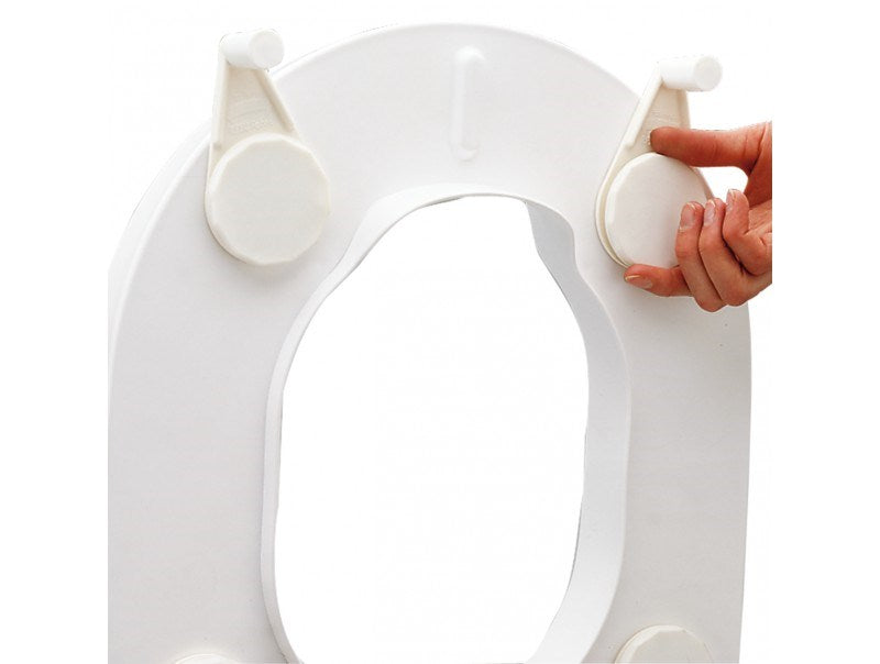 Toilet seat elevation cap with flap Etac HI-Loo 10 cm